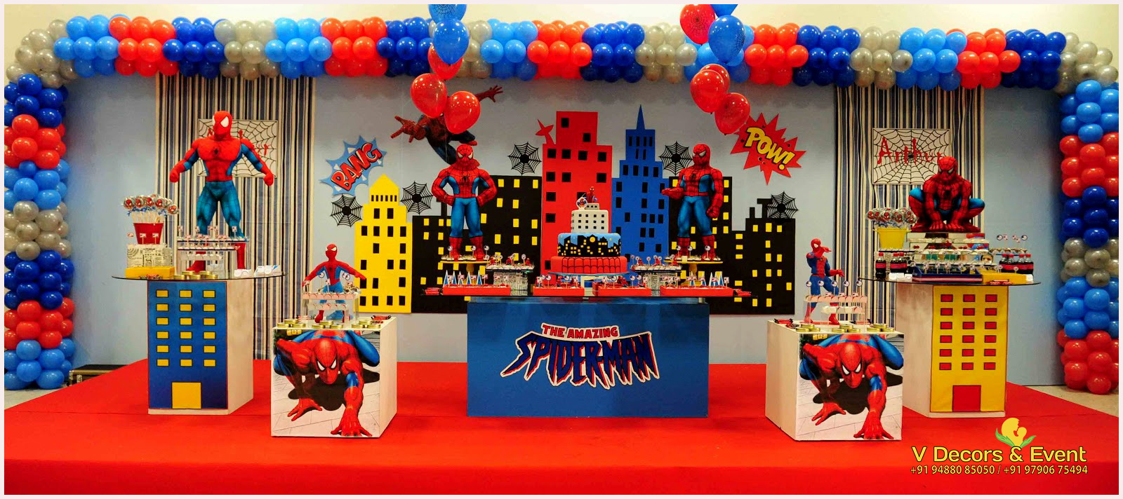 Themed Birthday  Spiderman  Decorations  pondicherry 